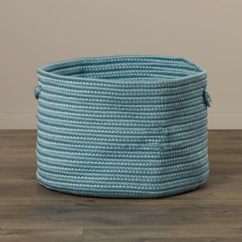 Panier de rangement tressé intérieur / extérieur, H 10 po x l 12 po x P 12 po, Bleu fédéral