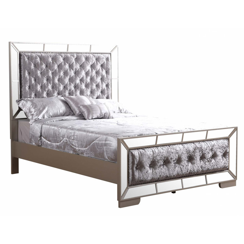 Lit contemporain Sleek Silver Champagne (lit seulement)