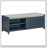 Distressed Shutter Storage Bench with Acacia Veneer for Retro Charm for Living Room, Entryway (Navy)