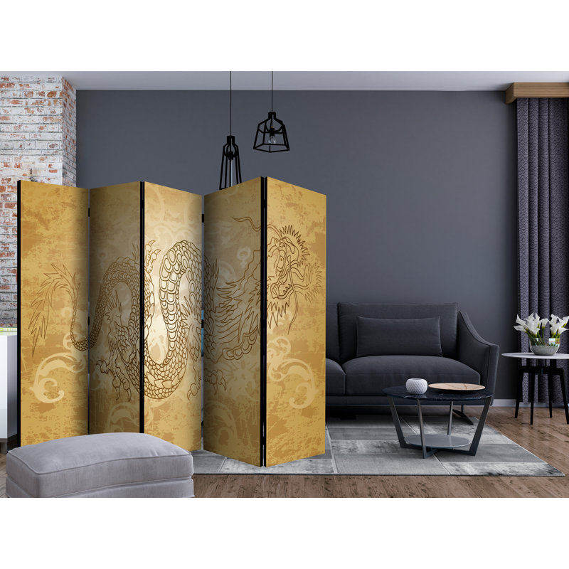 Room Divider - Dragon [Room Dividers], 5, 172cm H x 225cm W x 3cm D