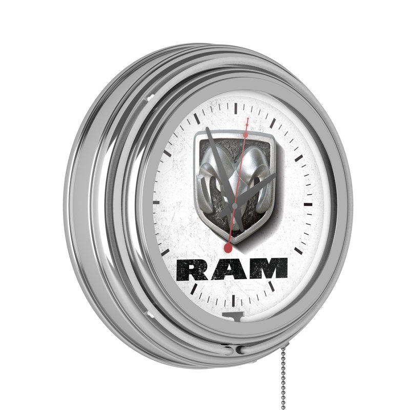 Metal Wall Clock, White