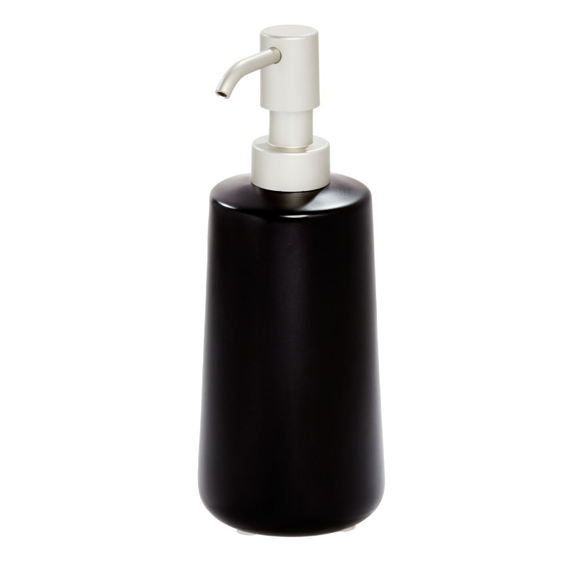 Distributeur de savon haut rechargeable iDesign Eco Vanity, Noir mat