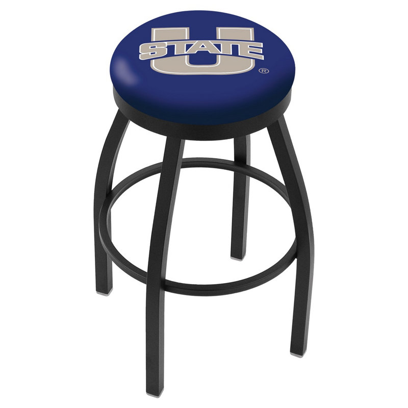 Tabouret de bar pivotant de 30 po NCAA, Ride noire, Utah State University