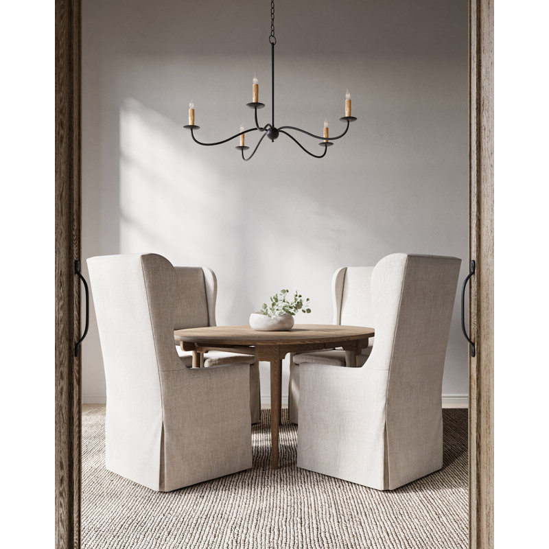 Saxon 5 - Light Wrought Iron Chandelier