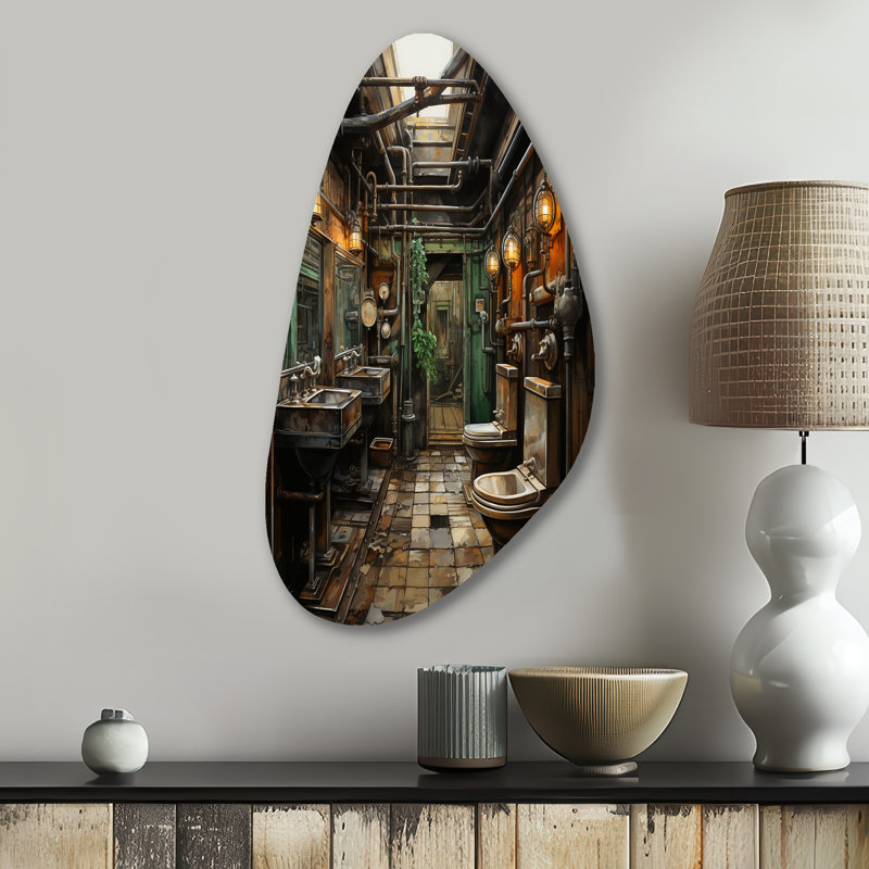 Art mural en métal asymétrique, H 31 po x l 17 po x P 1 po