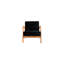 Fauteuil Mid-Century noir moderne avec cadre ouvert avec revêtement en velours, finition et douceur pour une chambre à coucher ou un salon confortable, conception d'appoint de 25,39 lb de poids, chambre à coucher rembourrée confortable, 29,63 po-1383071242