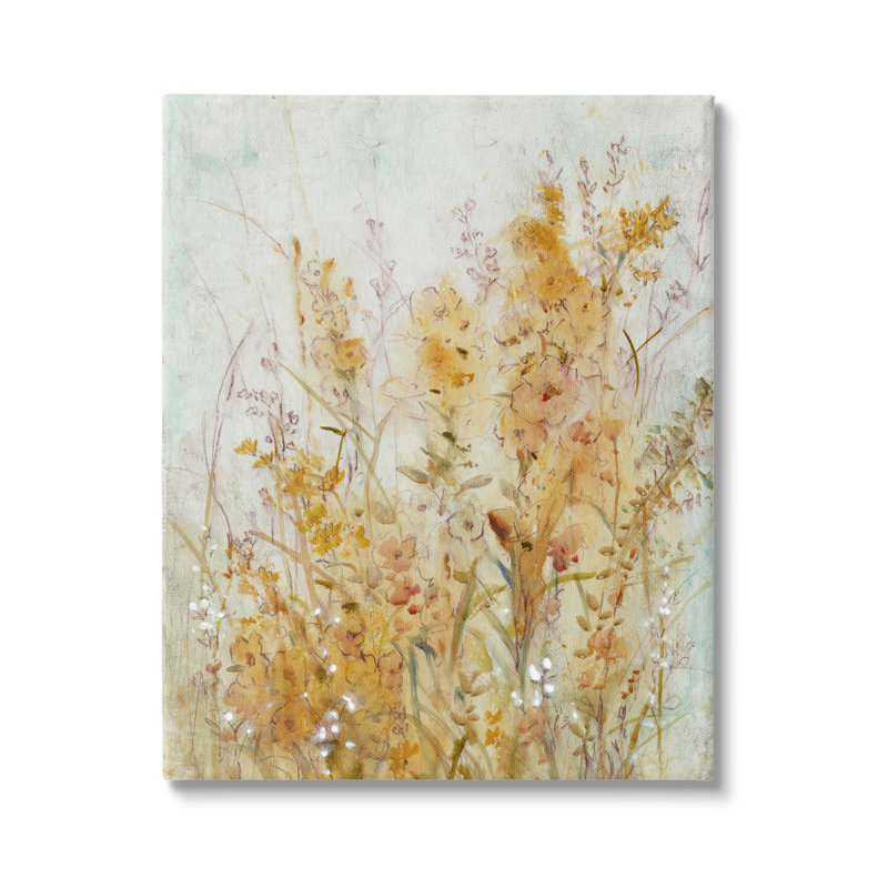 «Au-691», toile Abstraction de fleurs botaniques sur toile par Tim O'Toole, peinture, H 30 po x l 24 po x P 1,5 po