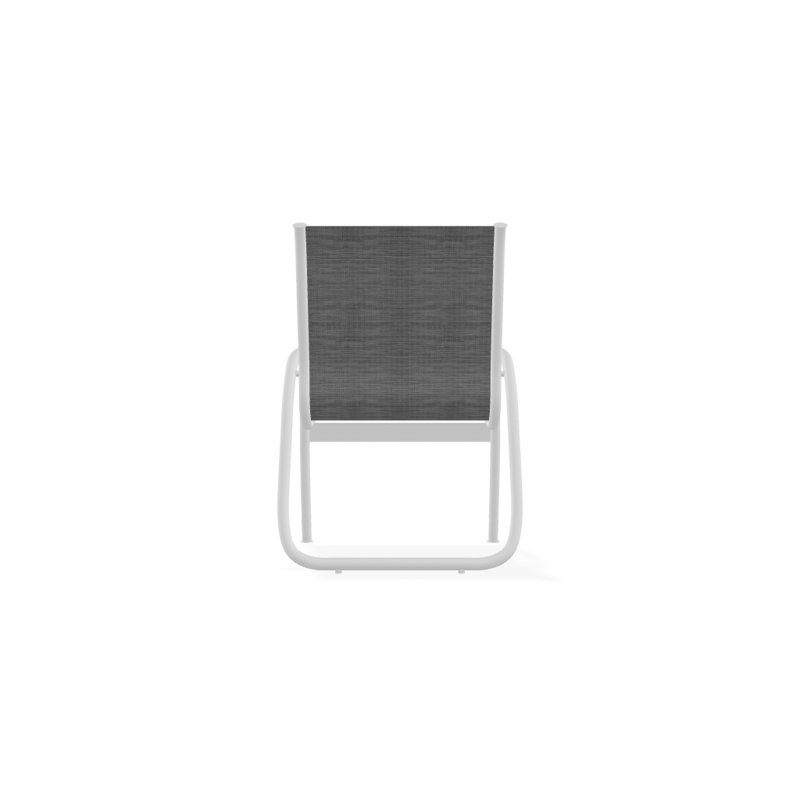 Fauteuil de patio Gardenella, Blanc texturé, Recueillir le charbon de bois
