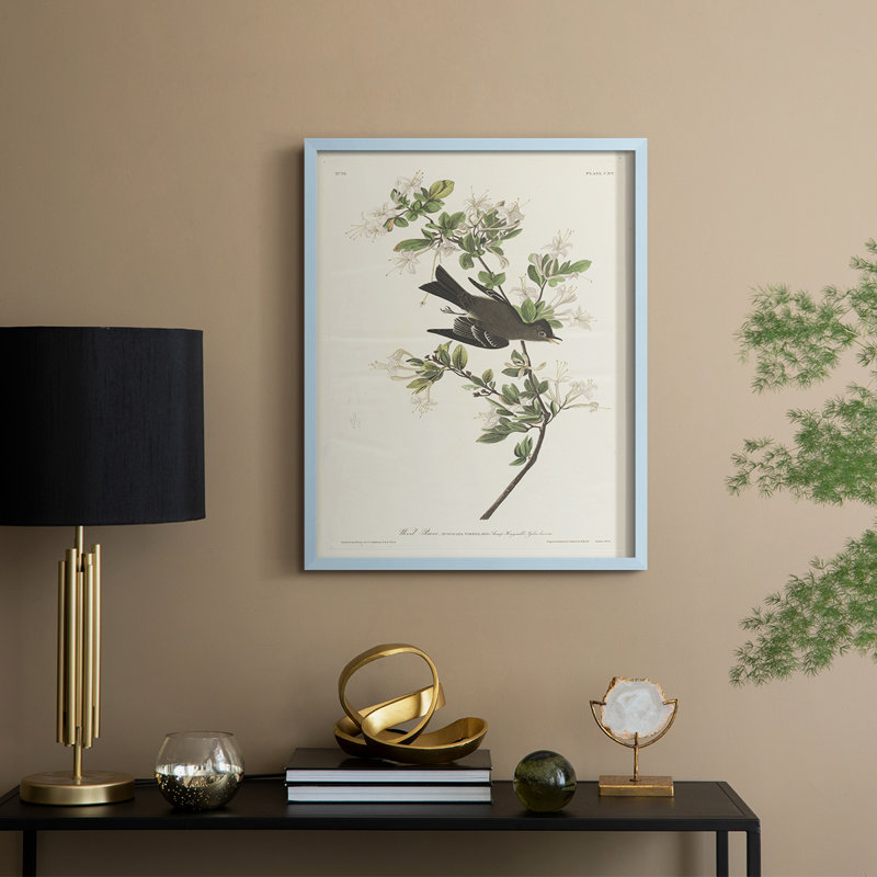 «Vintage Animal Print», impression encadrée en bois massif, H 15 po x l 12 po, Bleu