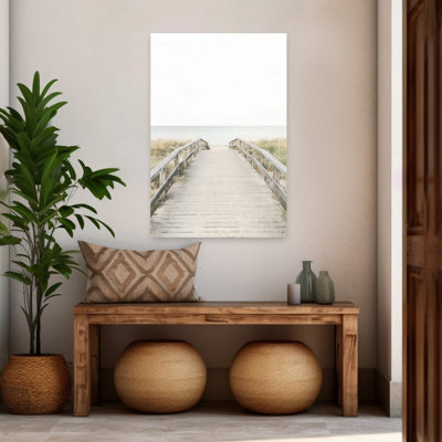 Beach Boardwalk Contemporary Beach Wall Art