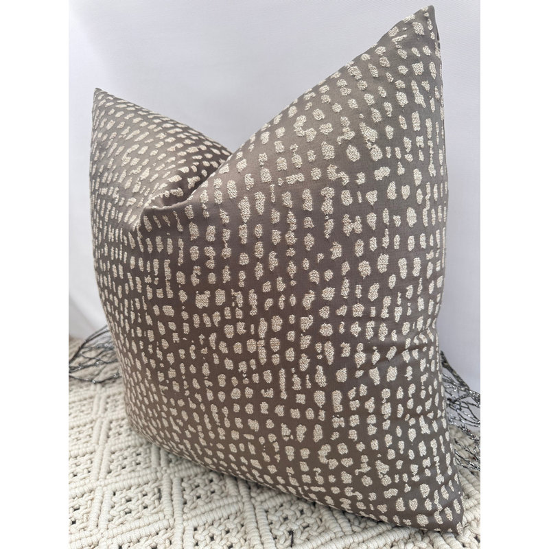 Abstract Square Cushion Cover, Grey