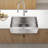 33"X21"X10" Apron Stainless Steel Sink - Single Bowl, Dent-, Rust & Stain- Coating Characteristic, Easy To Clean, , 16 Gauge, Brushed Nickel Exterior Aspect, Sanitize,