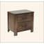 Table de chevet en bois avec finition chêne et table de chevet en bois avec 2 tiroirs