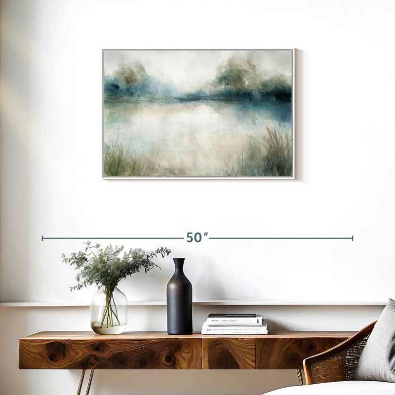 Still Still Waters I, Cadre flottant blanc, 31 po x 21 po