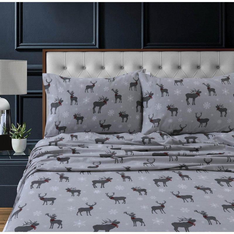 Cotton Blend Sheet Set, King Sheet Set + Fitted Sheet + 2 Pillowcases