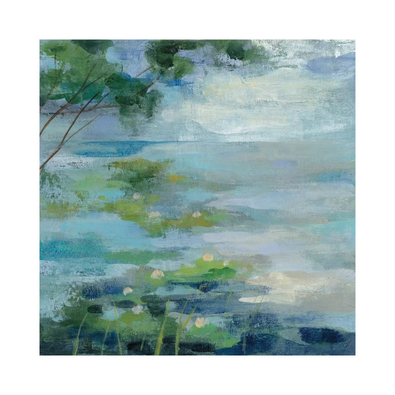 «Lily Pond I» par Silvia Vassileva - reproduction d'art, H 12 po x l 12 po x P 1,5 po, Toile tendue, Aucun mat