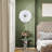 Hecker 23.6" Modern Faux Marble Silk-screened Glass Wall Clock with Silver Roman Numerals-1491269963