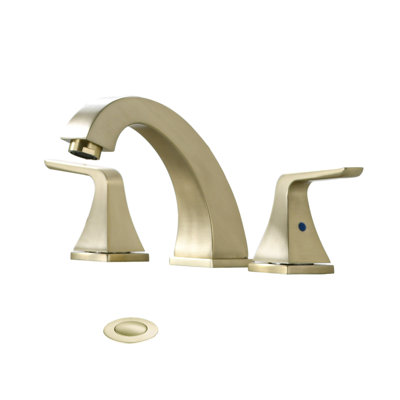 Robinet de salle de bain surdimensionné à 2 poignées avec bonde escamotable