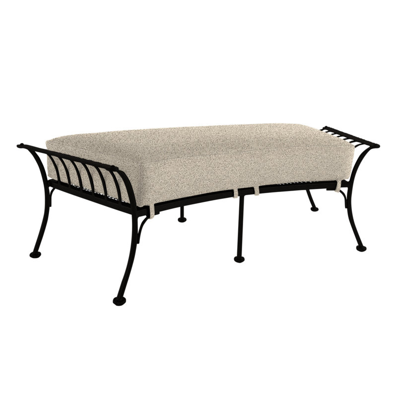 Monterra Rectangle Outdoor Ottoman Patio Ottoman, Kindle Silk, Carbon Black