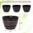 Genard 3 Pack 9 Inch Plant Pots with Drainage Holes & Saucer, Flower Pots with Tray, Set Of 3 Plastic Whiskey Barrel Planters for Indoor & Outdoor Garden Home-857373415