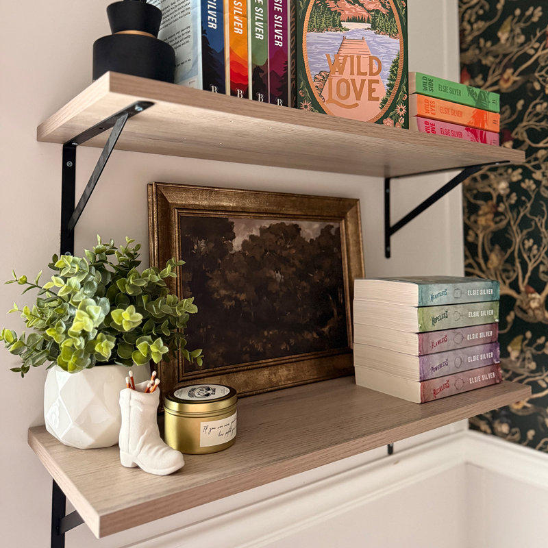 Kaboon Floating Shelves Set Of 2, 10X36,  Light Oak, Oak, 36'' W X 10'' D