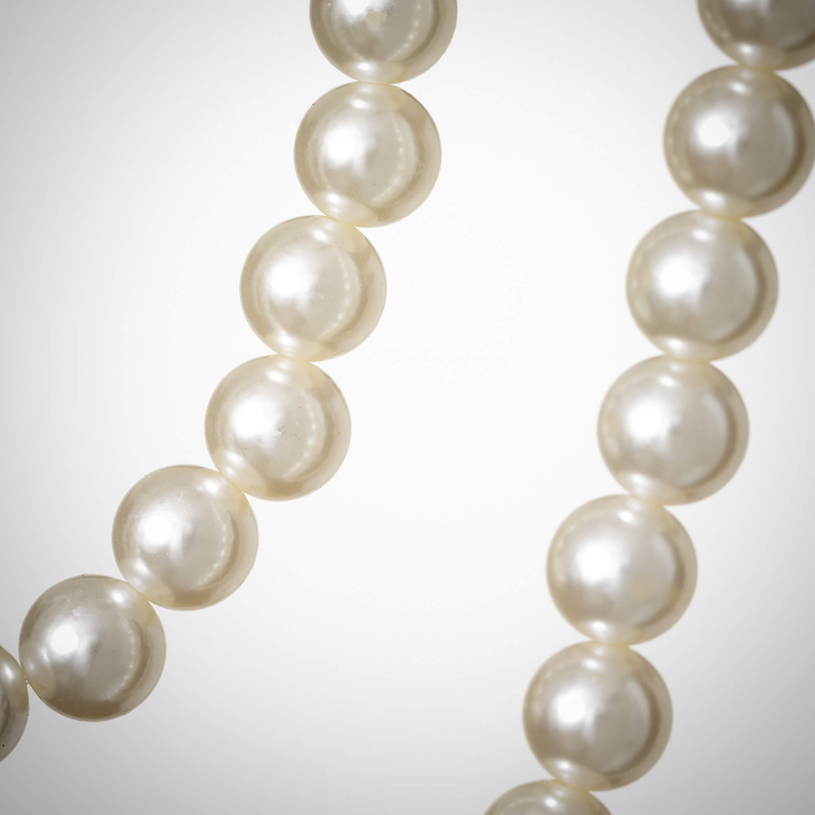 74" White Bead Novelty Garland