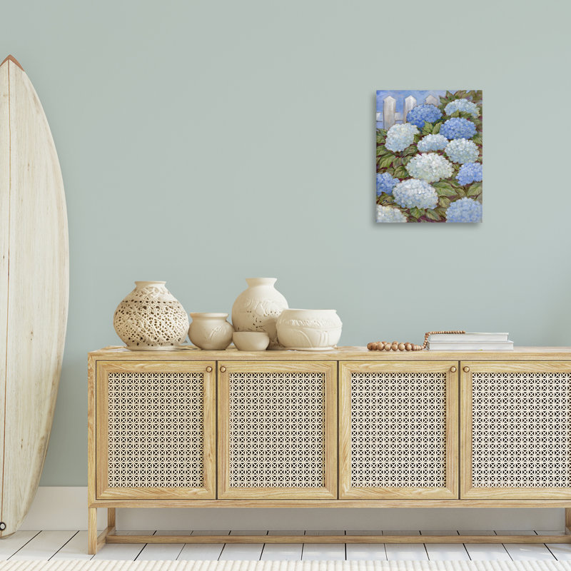  «Blue & White Hydrangea», art mural sur toile par Paul Brent, H 20 po x l 16 po