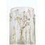 Vase en verre transparent de 9,5 po de hauteur avec motifs botaniques verts, vase décoratif à motif de plantes