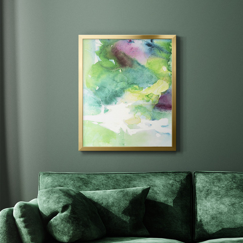Toile encadrée de qualité supérieure «Rising Above IV» - prête à être accrochée, Or, H 24 po x l 20 po