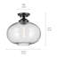 Plafonnier encastré 1 lumière 14,5 po-1445405851
