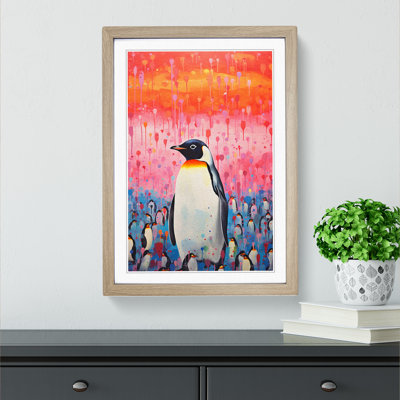 Penguin Colour Field Art - Framed Print