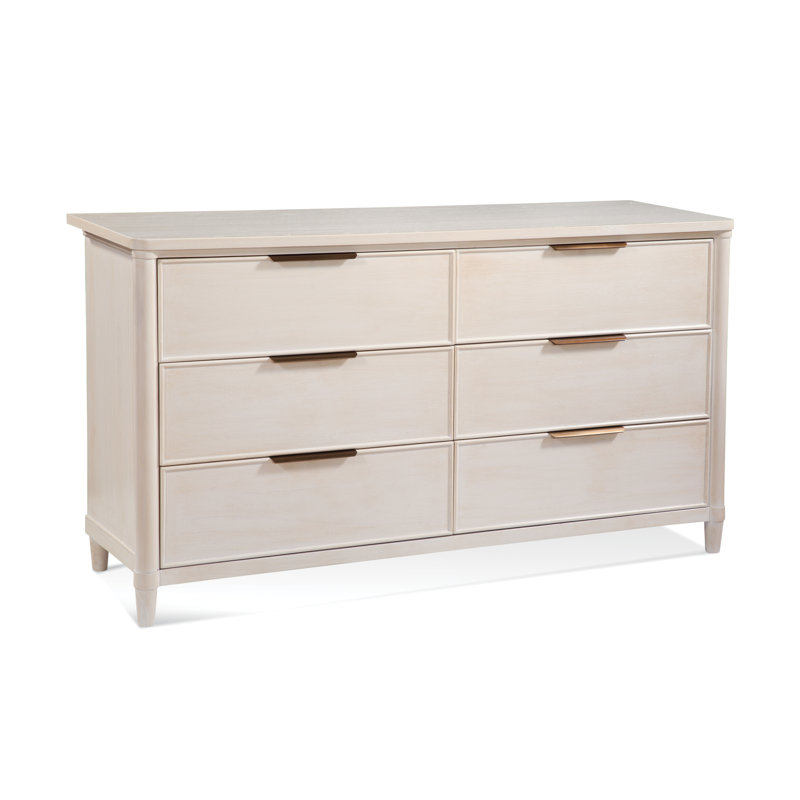 Clair 6 - Drawer Solid Wood Dresser, Seaglass
