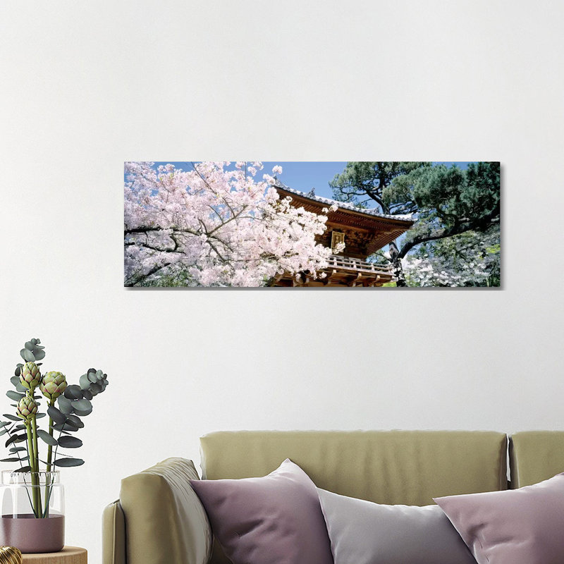 USA, California, San Francisco, Golden Gate Park, Japanese Tea Garden, Front Gate 1 Piece Wrapped Canvas Panoramic Wall Art