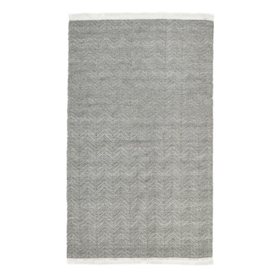 Fredrikk Chevron Area Rug in Stone Gray