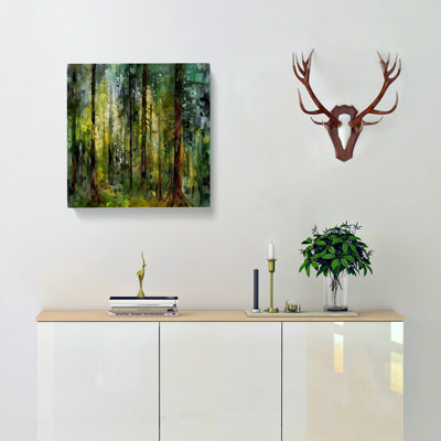 Forest Gestural Art No.1 - Wrapped Canvas