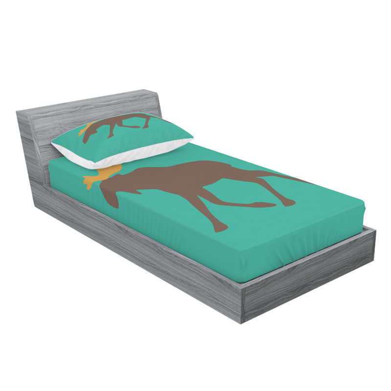 Ensemble de draps Moose with Antler, Ensemble de draps pour lit simple TG avec 1 taie d