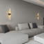 Ensemble de deux appliques murales modernes à abat-jour en verre à 2 lumières verticales et horizontales pour salon, chambre à coucher et salle de bain-585625730