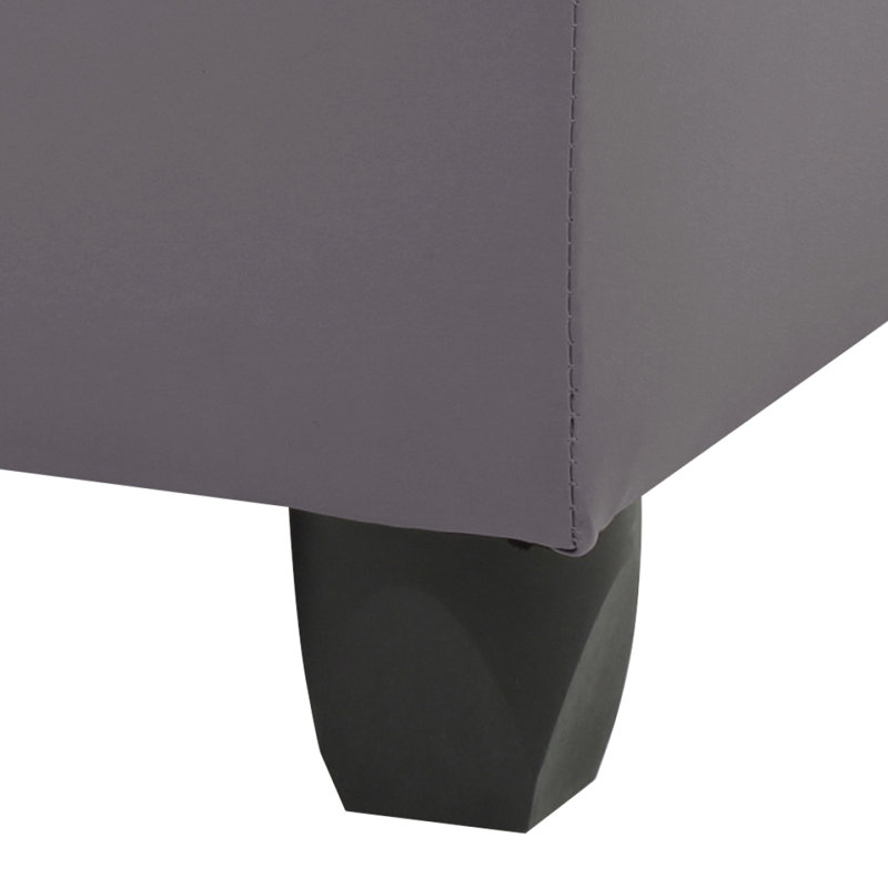 Chic Gray Contemporary Ottoman