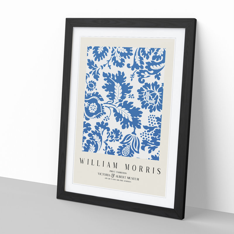 Venetian Pattern by William Morris - Picture Frame Art Prints, Black, 36cm H x 27cm W x 2cm D