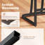 Tabouret de comptoir rembourré 24 po Romilio en similicuir brun pour la cuisine et la salle à manger-111846132-93557368