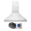 Hotte murale Hauslane | Cheminée murale | Convertible 6 po en conduit / sans conduit, aspiration forte, filtres en aluminium à six couches, lampes à DEL interchangeables, hotte de cuisine pour cuisinière-100742164-129546586