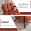 Chaise de salon moderne avec revêtement en tissu Sherpa orange-1390888947