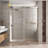 56”-60”W*76”H Double Sliding Frameless Shower Door with 3/8”(10mm) Thickened Upgrade Tempered Glass,stainless steel hardware,Chrome-124532300