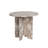 Ronan Round Mable Accent Table with Interlocking Cross Base