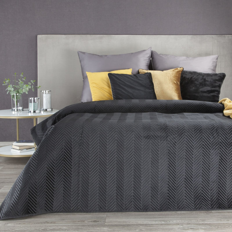 Gaphna Bedspread, Black, W170 x L210cm