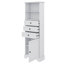 Armoire de rangement haute et pratique avec 3 tiroirs et tablettes flexibles pour le bureau d'étude de la salle de bain et les espaces intérieurs