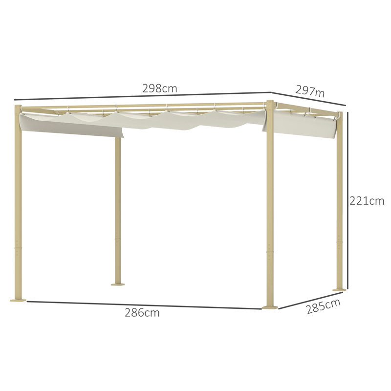 Cesaro Metal Pergola, Cream