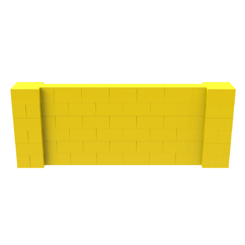 Ensemble mural pour poney Everblock, H 36 po x l 96 po x P 12 po, Jaune
