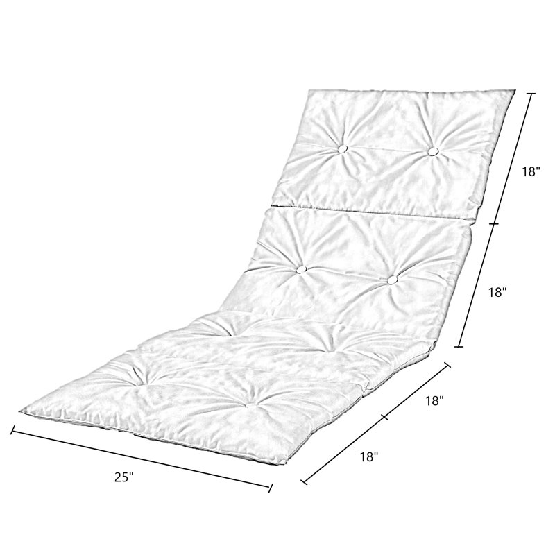 Shipton Outdoor Chaise Lounge Pad, Beach Stripe