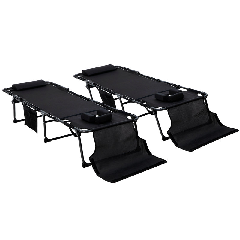 Chaise longue rembourrée Avish, Noir